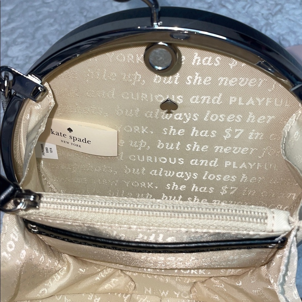 Kate Spade Novelty Spring Forward Ladybug Sparkling Rhinestone Bag in Red Black - Picture 14 of 17